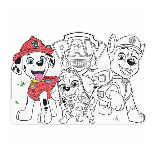 Paw Patrol Adventures Colour In Placemats 8 Pack
