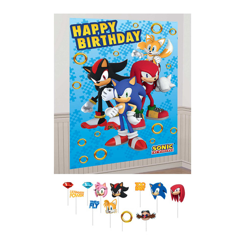 Sonic the Hedgehog Scene Setter & Assorted Props 16 Pack