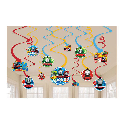 thomas All Aboard Hanging Swirls Decorations Value Pack 12 Pack