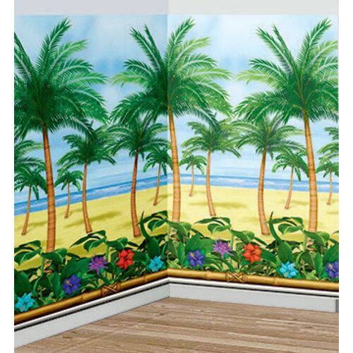 Palm Tree Scene Setters   Room Roll - Plastic