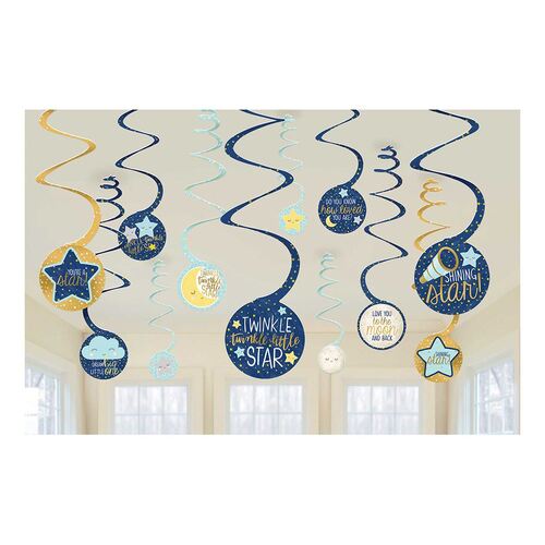 Twinkle Little Star Spiral Decorations Value Pack