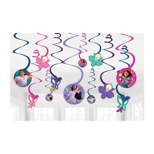 Encanto Spiral Swirls Hanging Decorations 12 Pack