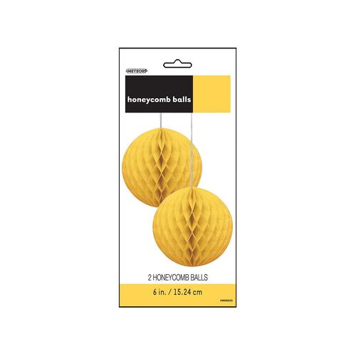 Honeycomb Balls Yellow 2 Pack