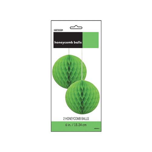 Honeycomb Balls Lime Green 2 Pack