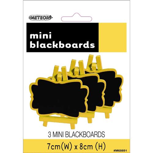 3 Mini Blackboards - Yellow