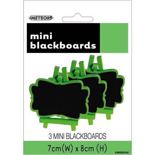 3 Mini Blackboards- Lime Green