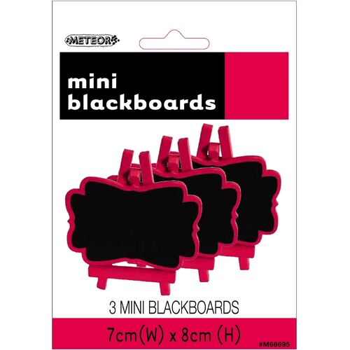 3 Mini Blackboards - Red
