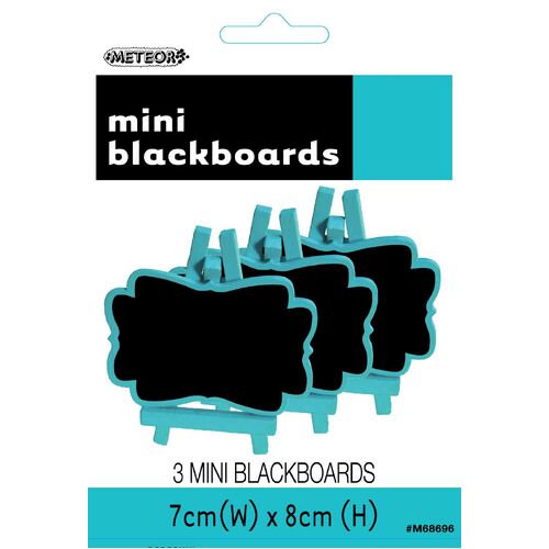 3 Mini Blackboards -Carib Teal