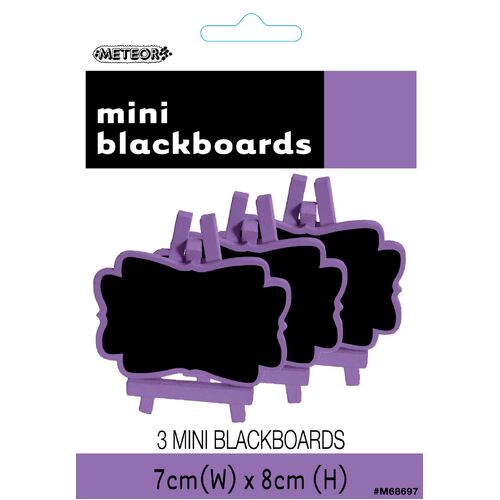 3 Mini Blackboards - Pretty Purple