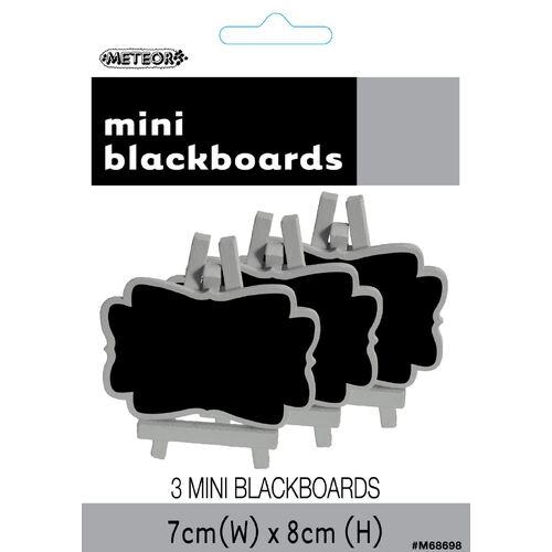 3 Mini Blackboards - Silver