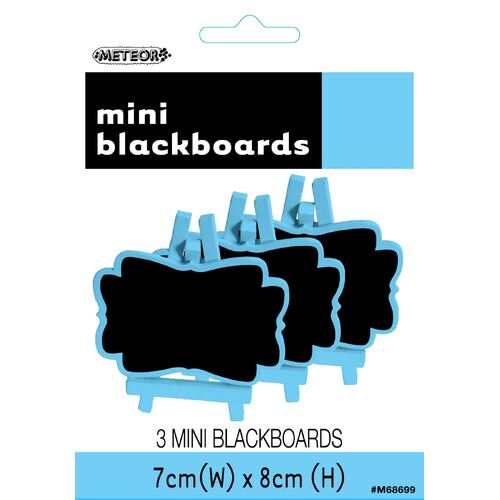 3 Mini Blackboards-Powder Blue