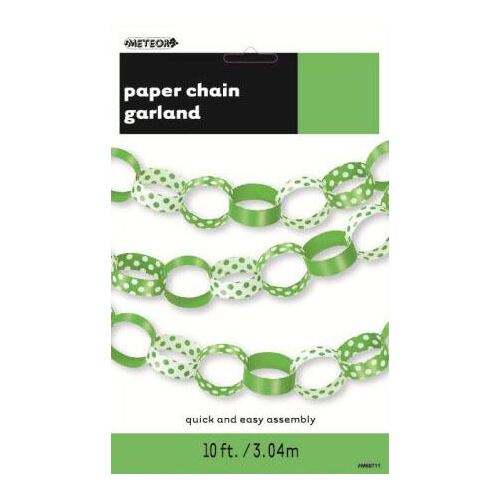 Dots Paper Chain - Lime Green