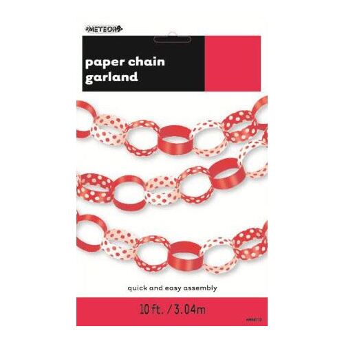 Dots Paper Chain - Red