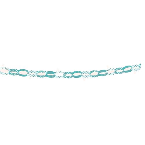 Dots Paper Chain - Caribbean Teal