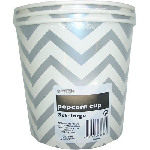 Chevron Cups Silvwe Large Paper Popcorn Cups 3 Pack
