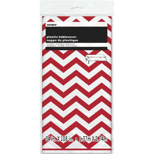 Chevron Ruby Red Tablecover 