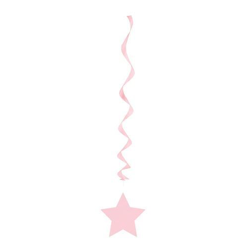 3 star Hanging Swirls - Powder Pink