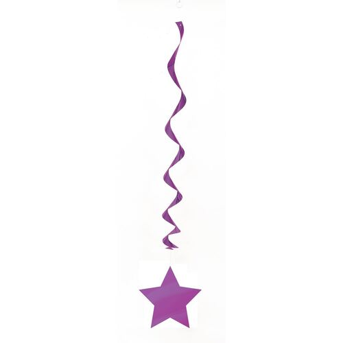 3 star Hanging Swirls-Pretty Purple