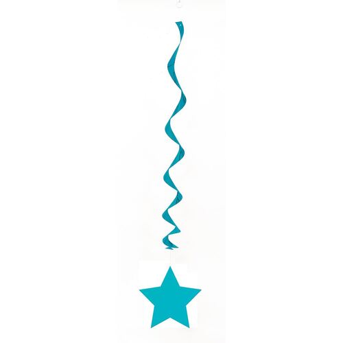 3 star Hanging Swirls - Caribbean Teal