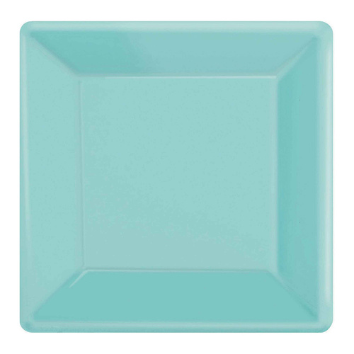 Robin's Egg Blue Square Paper Plates 26cm 20 Pack
