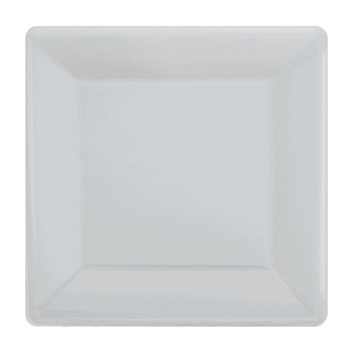 Silver Square Paper Plates 26cm 20 Pack
