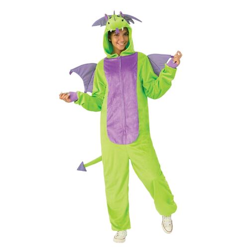 Green Dragon Furry Onesie Costume Adult