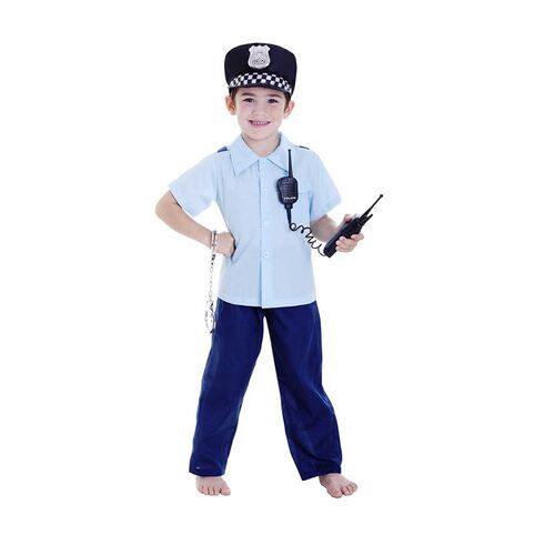 Costume Policeman Deluxe Boy 6-8 Years