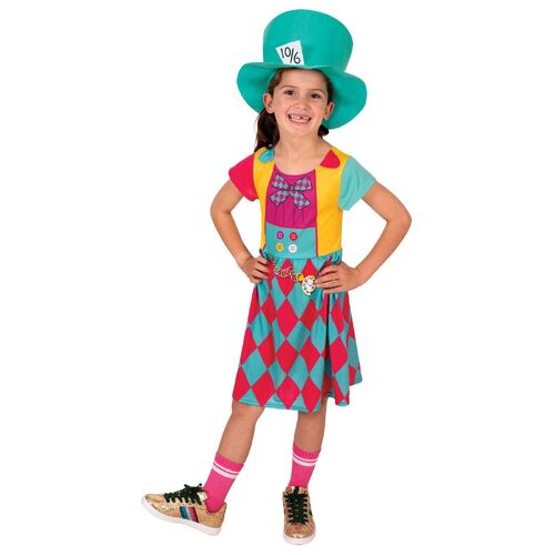 Mad Hatter Girls Classic Costume Child
