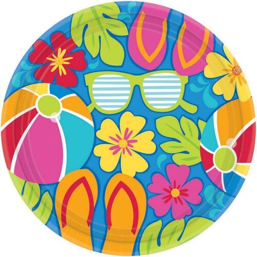 Summer Splash Round Plates 26cm 18 Pack