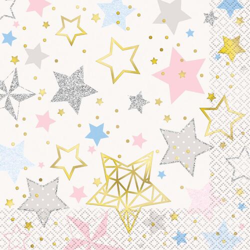 Twinkle Star Luncheon Napkins 16 Pack