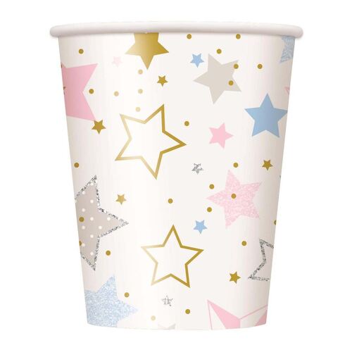 Twinkle star Paper Cups 8 Pack 270ml