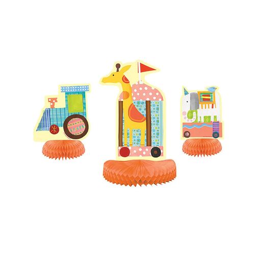 Circus Animal Honeycomb Decorations 3 Pack