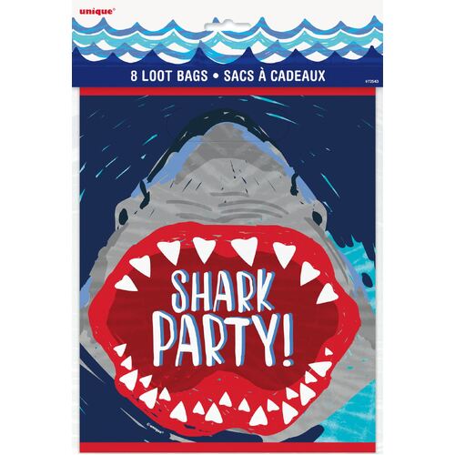Shark Party Loot Bags 8 Pack