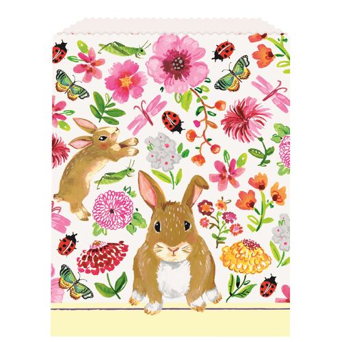 Easter Bunny Paper Goodie Bags 8 Pack