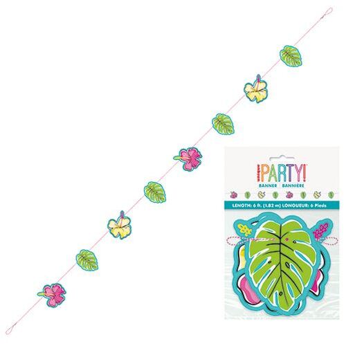 Pineapple Flamingo Cut Out Banner