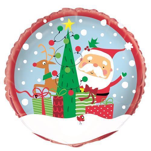 Colourful Santa 18 Foil Balloon