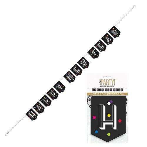 Neon Dots New Years Block Banner 8ft