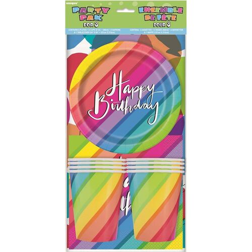 Balloons & Rainbow Party Pk For 8