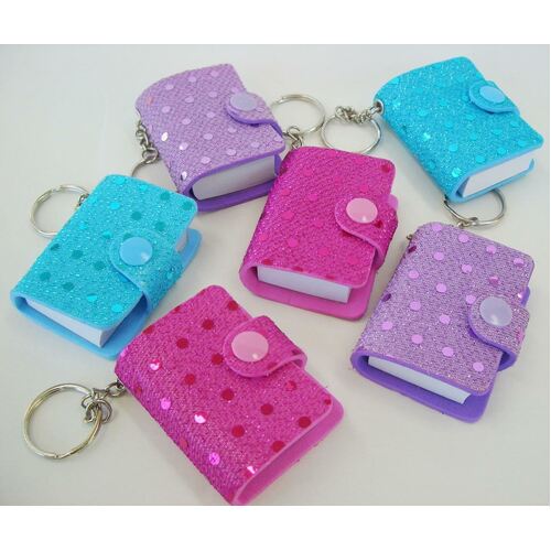 32 Sequin Notebook Keyrings