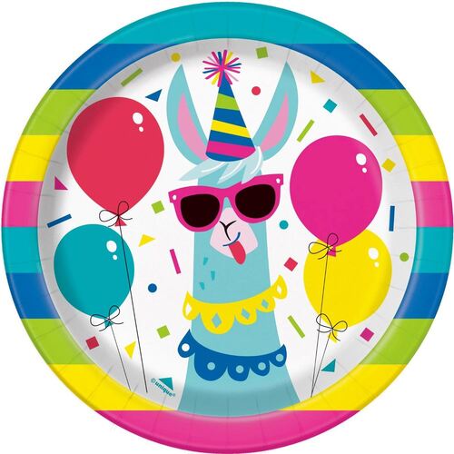 Llama Paper Plates 18cm 8 Pack