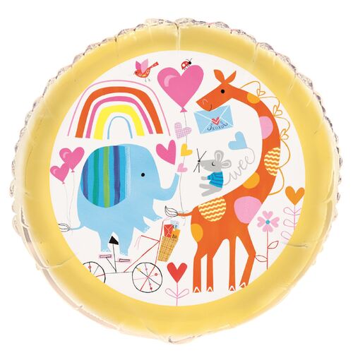 45cm Zoo Baby Foil Balloon Packaged
