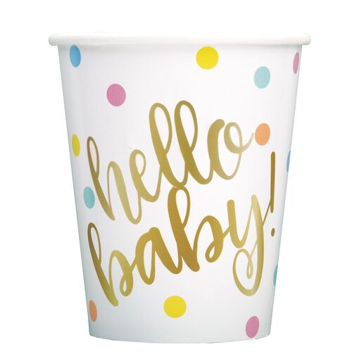 Hello BabyPack Paper Cups Paper Cups 8 Pack 270ml