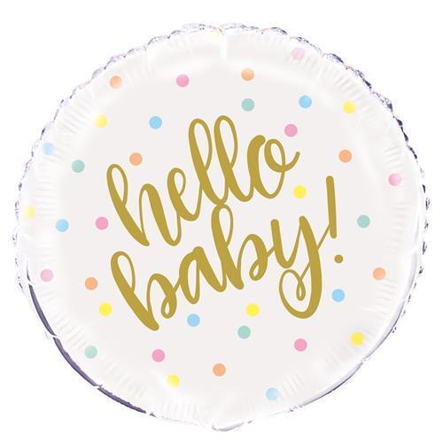 45cm Hello Baby Foil Balloon