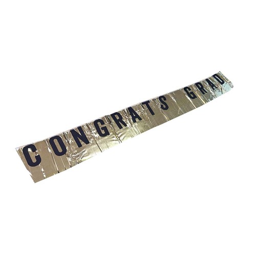 Gold Foil Fringe Banner "Congrats Graduation" 1.83m