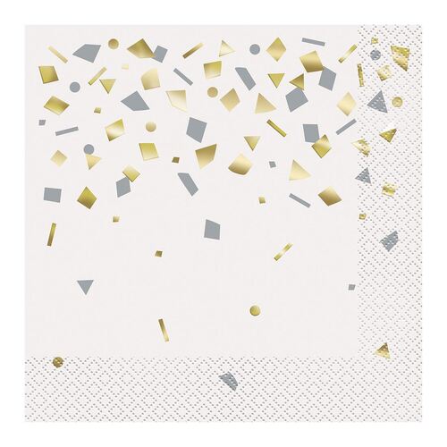 Gold Foil Stamped Luncheon Napkins 20 Pack