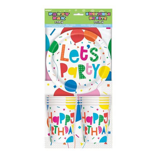Colourful Balloon Party Pack For 8