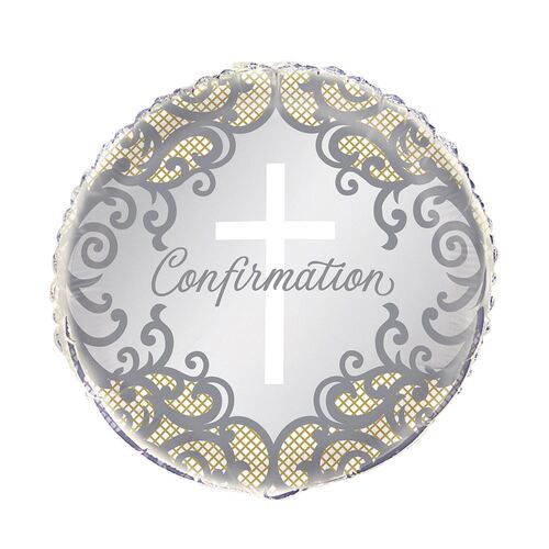 45cm Fancy Gold Cross Confirmation Foil Balloon