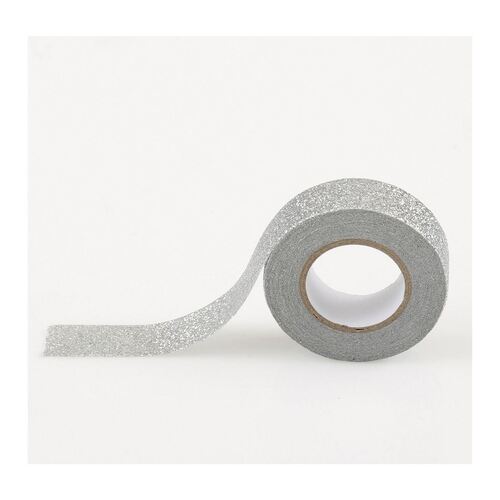 Washi Tape Silver Glitter 5m