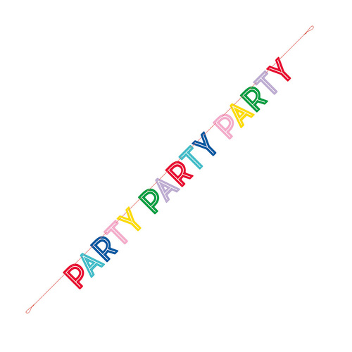 Colourful "Party" Letter Banner 2.13m