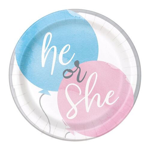 Baby Reveal Paper Plates 17cm 8 Pack